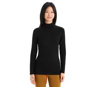 Icebreaker 260 Tech Long Sleeve Turtleneck Base Layer Top Black Women - L