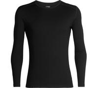Icebreaker - 260g/m² merino wool technical base layer - Mens 260 Tech LS Crewe Black for Men in Wool - Size XS Black XS
