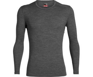 Icebreaker - 260g/m² merino wool technical base layer - Mens 260 Tech LS Crewe Gritstone Heather for Men in Wool - Size XL - Grey Grey XL