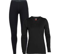 Icebreaker - 260g/m² Merino wool technical leggings - Pack W Merino 260 Tech LS Crewe Black for Women in Wool XS.S.M.L.XL