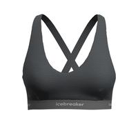 Icebreaker - Breathable bra - W Merino 125 Cool-Lite Sprite Racerback Bra Gritstone Heather for Women in Wool - Size M - Grey Grey