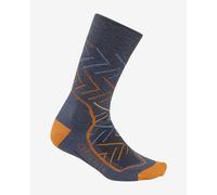Icebreaker Hike+ Medium Crew Socks Sunrise Navy Orange Women - L