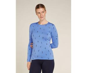 Icebreaker IB0A574W Women's Merino 200 Oasis LS Snow Day Crewe Colour: 05G Baja/AOP, Size: M