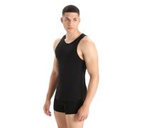 Icebreaker ICEKQ Men Anatomica Tank Underwear - Black/Monsoon, M