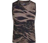Icebreaker - Lightweight, breathable merino wool hiking tank top - W Merino Blend 125 Cool-Lite Speed Tank Motion AOP Porcini/Black/Aop for Women in Wool - Size L - Brown Brown L