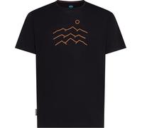 Icebreaker - Lightweight merino wool hiking T-shirt - M Merino Blend 125 Cool-Lite Sphere SS Tee Across the Peaks Black for Men in Wool - Size XL Black XL
