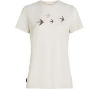 Icebreaker - Lightweight merino wool hiking T-shirt - W Merino 150 Tech Lite SS Tee Bird Transit Ecru Heather for Women in Wool - Size XS - Beige Beige XS