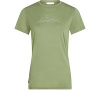 Icebreaker - Lightweight merino wool hiking T-shirt - W Merino 150 Tech Lite SS Tee Sparkling Stars Lichen for Women in Wool - Size M - Green Green M