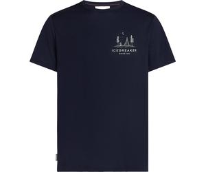 Icebreaker - Lightweight, technical merino wool hiking T-shirt - M Merino 150 Tech Lite SS Tee Peaceful Pass Midnight Navy for Men in Wool - Size L Navy L