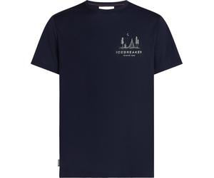 Icebreaker - Lightweight, technical merino wool hiking T-shirt - M Merino 150 Tech Lite SS Tee Peaceful Pass Midnight Navy for Men in Wool - Size M Navy M