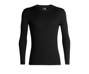 Icebreaker Men's 200 Oasis Long Sleeve Crewe Colour: Black, Size: L