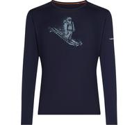 Icebreaker - Men's merino wool underwear - M Merino 200 Oasis LS Crewe SkiingYeti Midnight Navy for Men in Wool - Size M Navy M