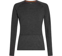 Icebreaker - Men's merino wool underwear - M Merino 260 ZoneKnit LS Crewe Jet Heather for Men in Wool - Size S - Grey Grey S