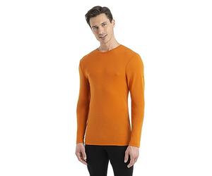 Icebreaker Men's 175 Mid Weight Everyday Top - Long Sleeve Crew T-Shirt - 100% Merino Wool Base Layer - Earth, S