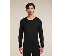 Icebreaker Mens 200 Oasis Long Sleeve Base Layer Top, Black, Size L, Men Black