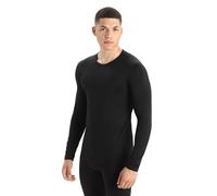 Icebreaker - 200g/m² merino wool technical base layer - Mens 200 Oasis LS Crewe Black for Men in Wool - Size M Black M