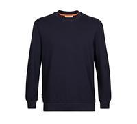 Icebreaker Men's Central II Long Sleeve Sweatshirt - Men's Sweater - Merino Wool Mid Layer - Midnight Navy, L