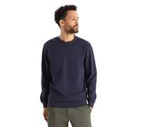 Icebreaker Men's Central II Long Sleeve Sweatshirt - Men's Sweater - Merino Wool Mid Layer - Midnight Navy, S
