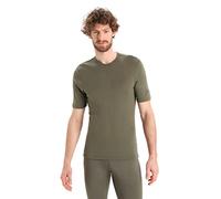 Icebreaker Men's Everyday Short Sleeve Crewe Top - Gym Top - 100% Merino Wool Base Layer - Loden, L