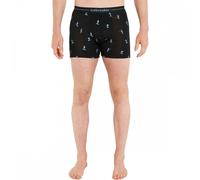 Icebreaker Mens Merino 150 Anatomica Boxers Ski Day Black/Peridot S Co S