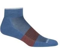 Icebreaker Men's Merino Wool Multi-Sport Light Mini-Crew Socks {IC-105132} - Azul Blue/Metro Heather Grey - Large