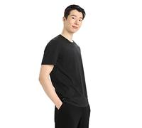 Icebreaker Men's Natural Blend Central Classic Slim Fit T-Shirt - for Everyday Use, Gym & Training - Black, M