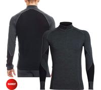 Icebreaker Men's ZoneKnit 260 Half Zip {IC-0A56HF} - Jet Heather Grey/Black - Large