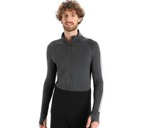 Icebreaker Men's ZoneKnit 260 Half Zip {IC-0A56HF} - Jet Heather Grey/Black/Metro Heather Grey - Large