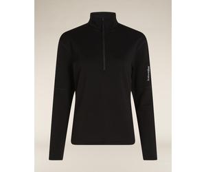 Icebreaker Mer 360 RealFleece Half Zip Fleece Pure Black Women - XS