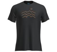 Icebreaker - Lightweight merino wool hiking T-shirt - M Merino Blend 125 Cool-Lite Sphere SS Tee Across the Peaks Black for Men in Wool - Size S Black S