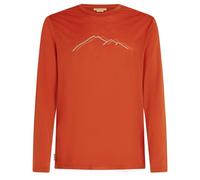 Icebreaker - Merino 150 Tech Lite L/S Tee Rainer Ridge - Merino shirt size M, red