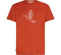 Icebreaker - Merino 150 Tech Lite S/S Tee Skiing Yeti - Merino shirt size XL, red