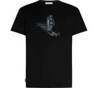 Icebreaker - Merino wool T-shirt - M Merino 150 Tech Lite SS Tee Skiing Yeti Black for Men in Wool - Size M Black M