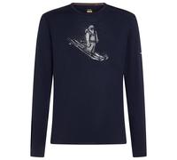 Icebreaker - Merino 200 Oasis L/S Crewe Skiing Yeti - Merino base layer size XL, blue