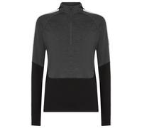 Icebreaker - Merino 200 Oasis+ L/S Half Zip Hoodie - Merino base layer size XL, black/grey
