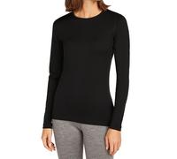 Icebreaker Womens 200 Oasis Long Sleeve Crewe Base Layer Black XS