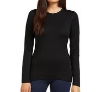 Icebreaker - Merino Wool Base Layer - 260 Tech LS Crewe - 260g/m², Long Sleeve - Women's XL Black