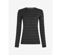 Icebreaker Merino 260 Oasis Vertex Crewe alpine geo short sleeve T-shirt black grey women - M