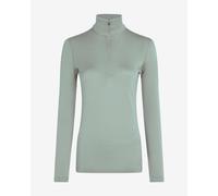 Icebreaker Merino 260 Tech Long Sleeve Half Zip Base Layer Top Light Green Women - XS