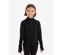 Icebreaker Merino 260 Tech Long Sleeve Half Zip Base Layer Top Pure Black Kids - 14