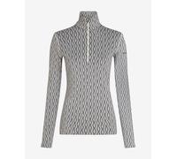 Icebreaker Merino 260 Vertex On-Piste Half Zip Base Layer Long sleeve Top White Black Women - XL