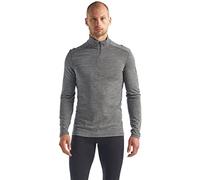 Icebreaker Merino Men's 200 Oasis Long Sleeve Half Zip Top, Medium, Gritstone HTHR