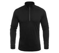 icebreaker 200 Oasis LS Half Zip - Merino Wool Jersey - Men's Black XL