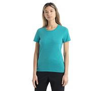 Icebreaker Merino Women's Central Classic Short Sleeve Wool T-Shirt - Basic Casual Shirt, X-Small, Flux Green