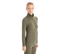 Icebreaker Merino Women's Standard 175 Everyday Cold Weather Base Layer Thermal Long Sleeve Half Zip Top, Loden Green, M