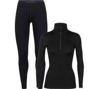 Icebreaker - Merino Wool Base Layer - Pack W Merino 260 Tech LS Half Zip Black for Women in Wool S.XS.M.L