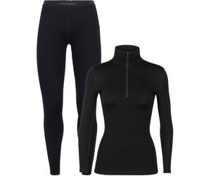 Icebreaker - Merino wool base layer - Pack W Merino 260 Tech LS Half Zip Black for Women in Wool XS.S.M.L