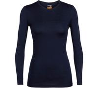 Icebreaker - Merino Wool Base Layer - W Merino 200 Oasis LS Crewe Midnight Navy for Women in Wool - Size 5-6,5 UK Navy 5-6.5 UK