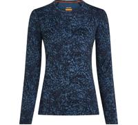 Icebreaker 200 Oasis Bear Tour Aop Long Sleeve Base Layer Blue S Woman