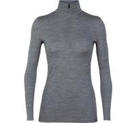 Icebreaker - Merino Wool Base Layer - W Merino 200 Oasis LS Half Zip Gritstone Heather for Women in Wool - Size L - Grey Grey L